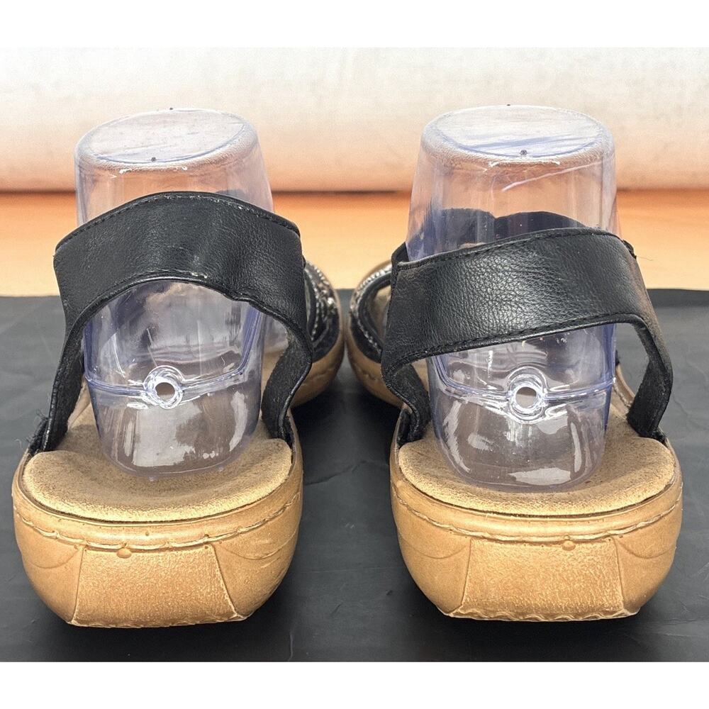 Reiker Antistress EU 40 US 9-9.5 Blk Embrdrd Slingback Comfort Sandals Boho - Picture 3 of 7